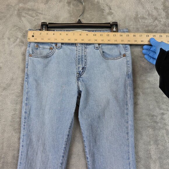 Levis 518 Jeans Womens 7 Juniors Light Wash Superlow Boot Cut Frayed Hem Y2K - Picture 2 of 15